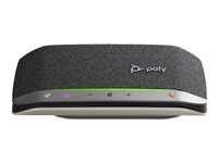 Poly Sync 20+M - Haut-parleur intelligent - Bluetooth - sans fil, filaire - USB-A via adaptateur Bluetooth - argent - Certifié pour Microsoft Teams 772C9AA