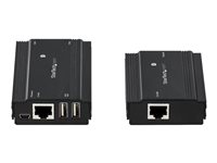 StarTech.com Hub USB 2.0 sur Câble Ethernet CAT5e/CAT6 Unique (RJ45) - 4 Ports - 100m - Concentrateur Extension USB - Boitier Métal - Alimentation Externe - 480 Mbps (USB2004EXT100) - Câble de rallonge USB - USB 2.0 - plus de CAT 5e/6 - jusqu'à 100 m USB2004EXT100