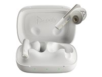 Poly Voyager Free 60 UC - Écouteurs sans fil avec micro - intra-auriculaire - Bluetooth - Suppresseur de bruit actif - USB-C via un adaptateur Bluetooth - blanc sable - certifié Zoom 7Y8L4AA